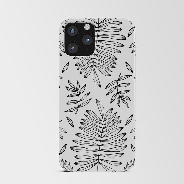 Tropical leaf pattern iPhone Card Case