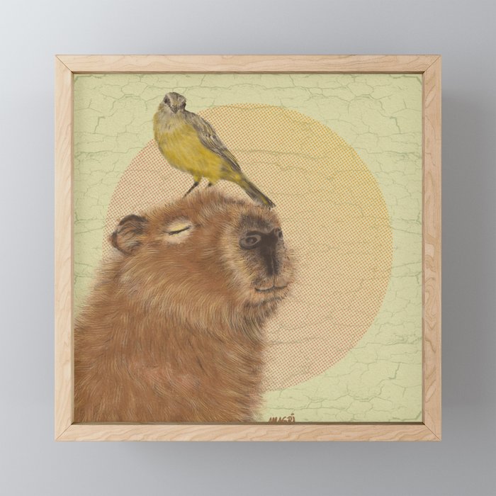 capybara | capivara Framed Mini Art Print