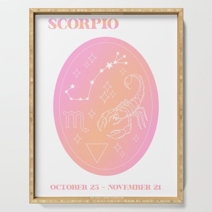 Scorpio Astrology Poster Serving Tray