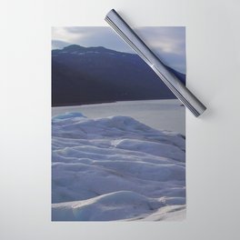Argentina Photography - Snowy Mountain By The Cold Sea Wrapping Paper