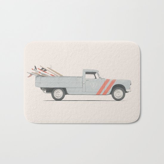 Surfboard Pick Up Van Bath Mat