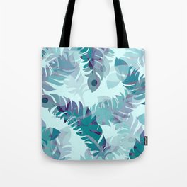 Feather turquoise pattern design Tote Bag