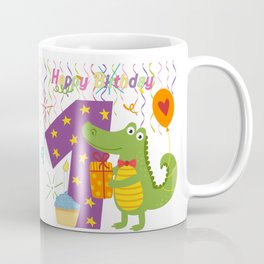 Alligator Birthday One Years Old Coffee Mug
