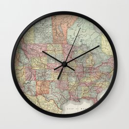 Old road map of the united states of america Wall Clock