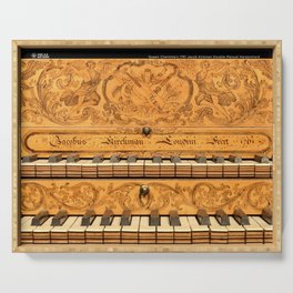 Queen Charlotte's Kirkman Harpsichord Nameboard Detail 2 Serving Tray