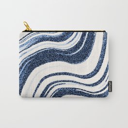 Textured Marble - Indigo Blue Carry-All Pouch