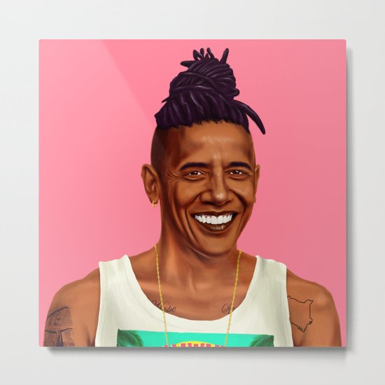 Hipstory - Barack Obama Metal Print