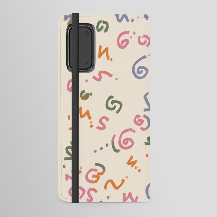 Retro Memphis Drawing Android Wallet Case