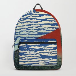 Hokusai (1760–1849) "Fuji, Mountains in clear Weather (South Wind, Clear Sky)(Red Fuji)" Backpack