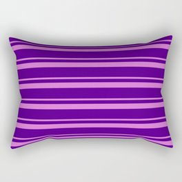 [ Thumbnail: Orchid and Indigo Colored Lined/Striped Pattern Rectangular Pillow ]