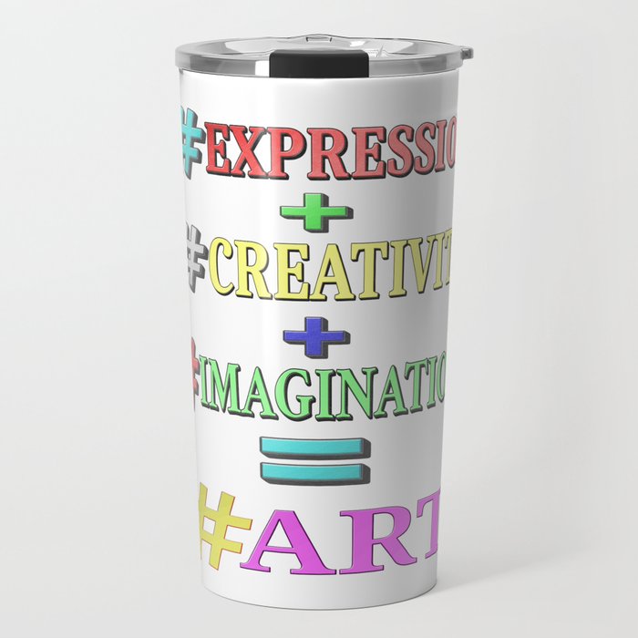 "ART EQUATION" Cute Expression Design. Buy Now Travel Mug