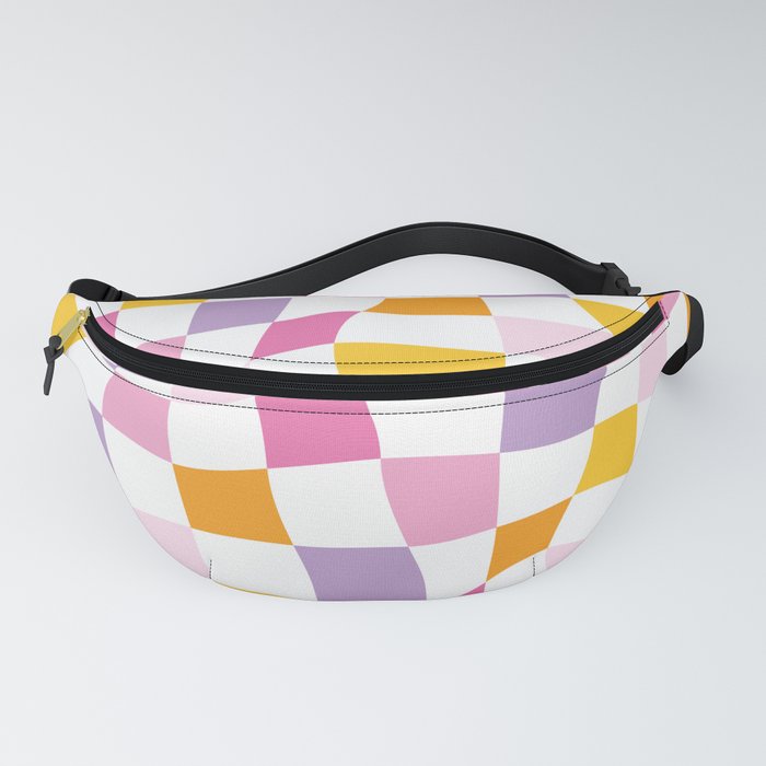 Colorful Wavy Checkerboard Pattern-Y2K Aesthetic Fanny Pack