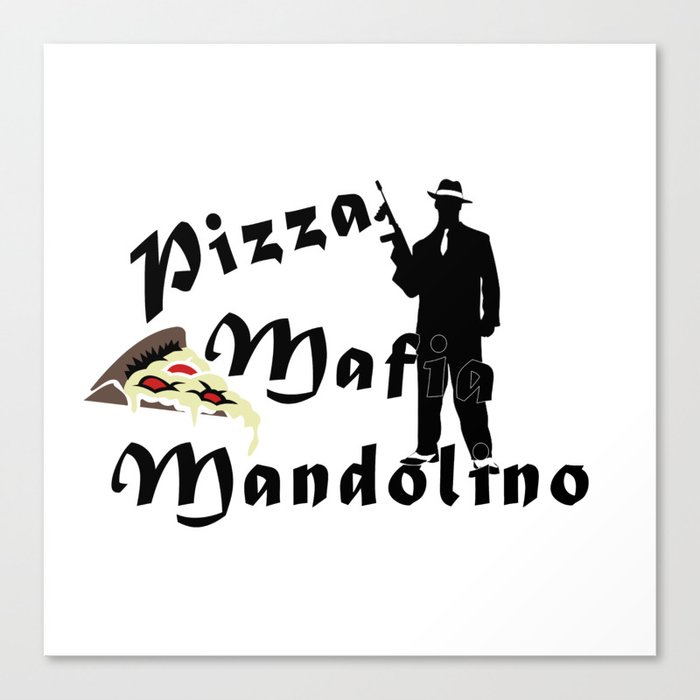 Italian style pizza mafia mandolino Canvas Print