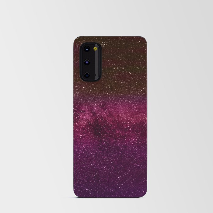 Abstract Purple Lilac Pink Burgundy Fashion Glitter Nebula Android Card Case