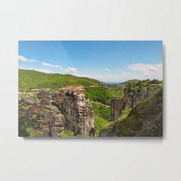 Varlaam Monastery in the Meteora Monastery complex in Greece. Metal Print