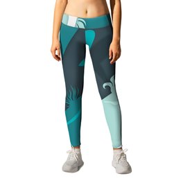 ocean turtle shark sea life sea Leggings