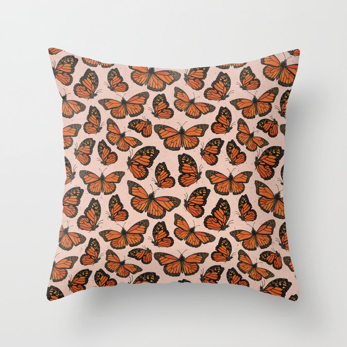 Butterfly Watercolor Throw Pillow