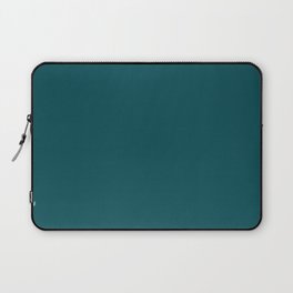 Dark Teal Solid Color Pairs Pantone Spruced-up 19-4918 TCX Shades of Blue-green Hues Laptop Sleeve