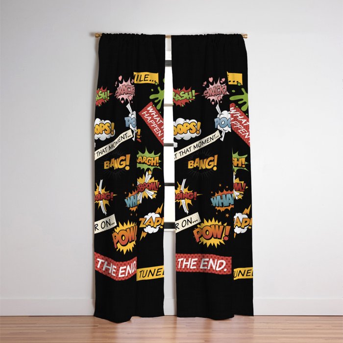 Superhero Wham Blackout Curtain By Oldurbanfarmhouse Society6