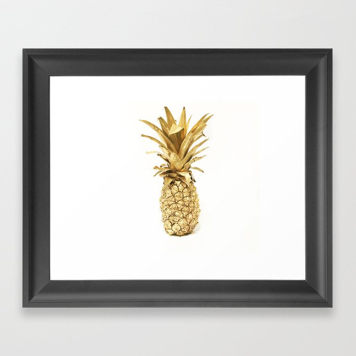 Golden Pineapple  Framed Art Print
