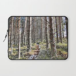 Scottish Highlands Spring Woodland Walk in I Art and Afterglow Laptop Sleeve