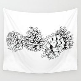 White Pine Cones Wall Tapestry