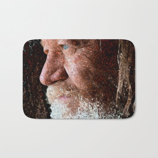 Old man blue eyes Bath Mat