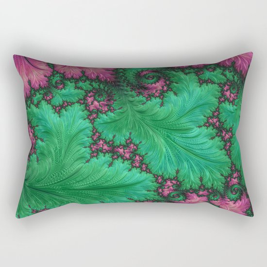 Fern Fractal Rectangular Pillow