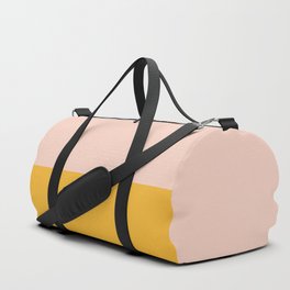 Blush Pink and Mustard Yellow Minimalist Color Block Duffle Bag