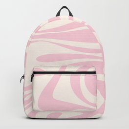 Mod Thang Retro Modern Abstract Pattern in Soft Pastel Pink and Cream Backpack