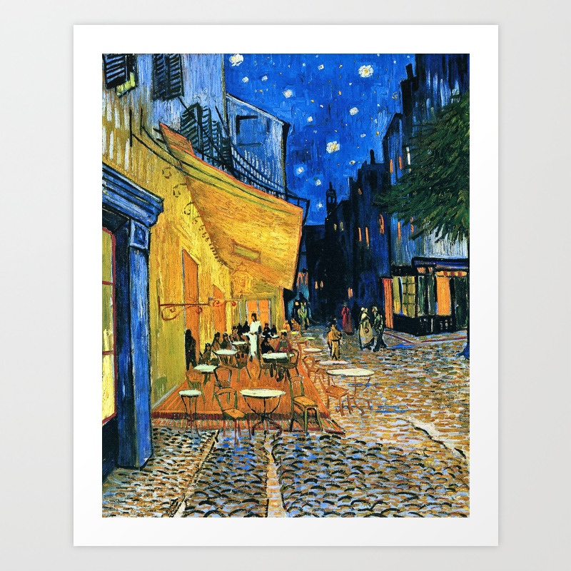 Vincent Van Gogh Cafe Terrace At Night Art Print By Favoritepaintingsart Society6