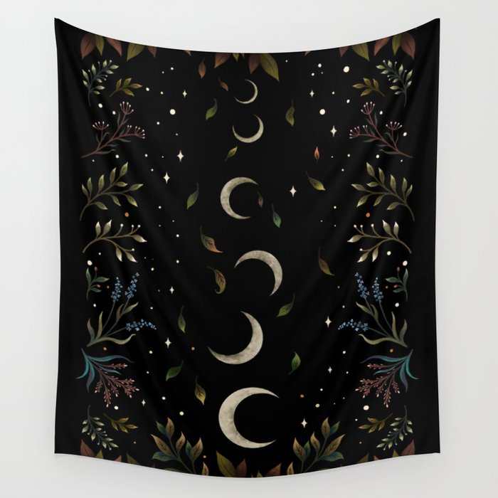 Crescent Moon Garden Wall Tapestry