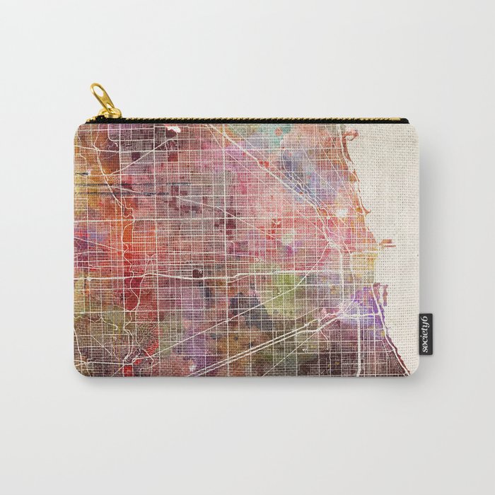 Chicago map Carry-All Pouch