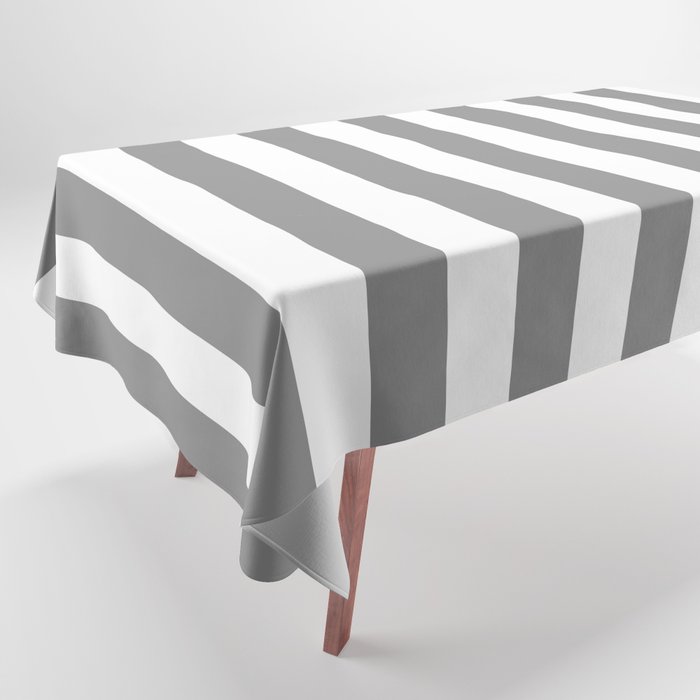 Stripe Texture (Gray & White) Tablecloth