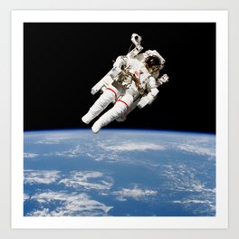 Astronaut Floating Free Art Print | People, Photo, Space 