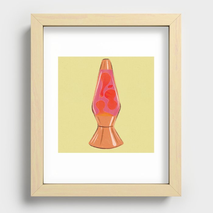 Pink Lava Lamp Recessed Framed Print