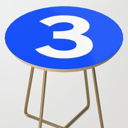 Number 3 (White & Blue) Side Table