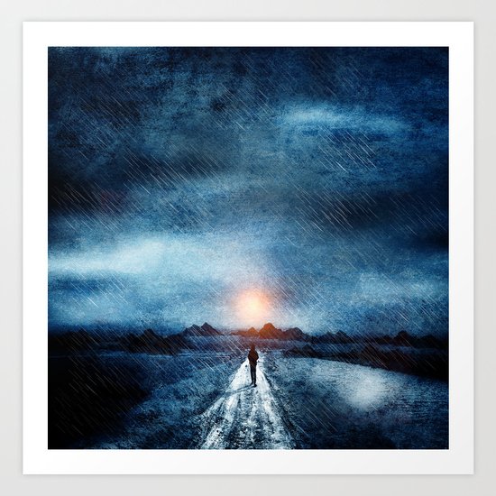 it's raining again Art Print