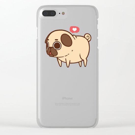 Puglie Heart Clear iPhone Case