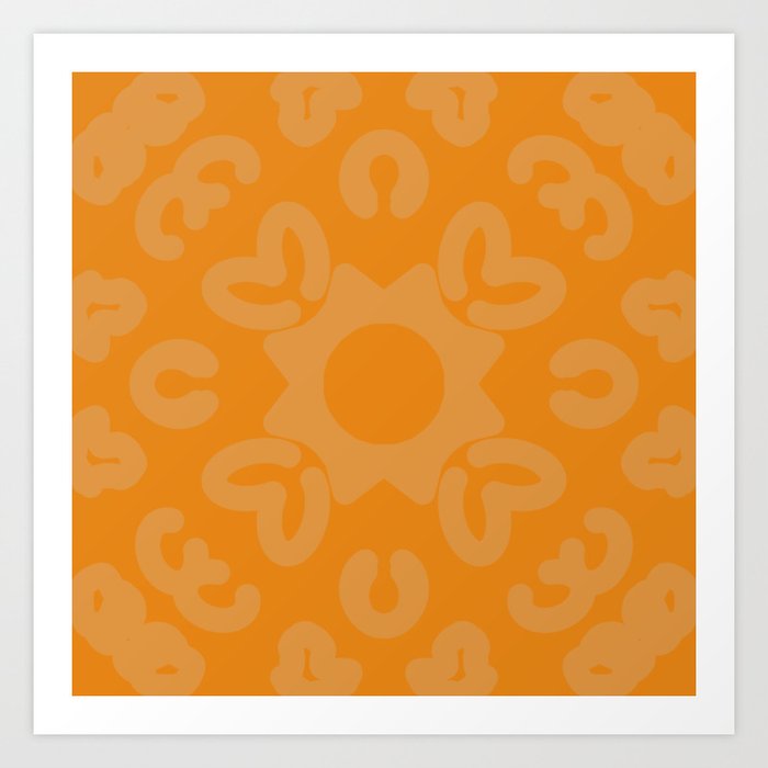 Medallion Dark Cheddar & Butterscotch Art Print