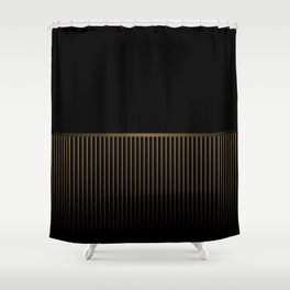 Art Deco Gold/Black Pattern III Shower Curtain