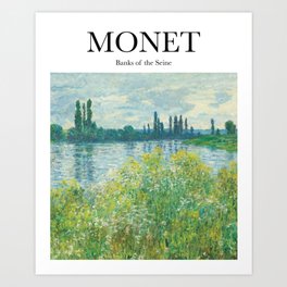 Monet - Banks of the Seine Art Print