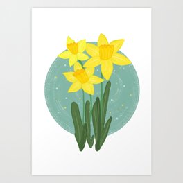 Daffodils spring  Art Print