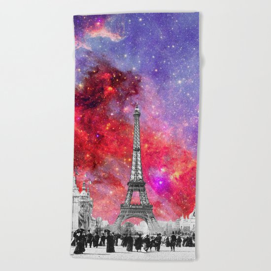 NEBULA VINTAGE PARIS Beach Towel