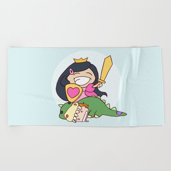 lil' Princess Girlpower!!! Beach Towel