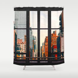 New York City Window #2-Surreal View Collage Shower Curtain