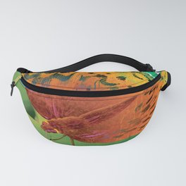 Great Spangled Fritillary Butterfly and Milkweed Flower Fanny Pack