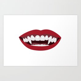 smiling mouth Art Print
