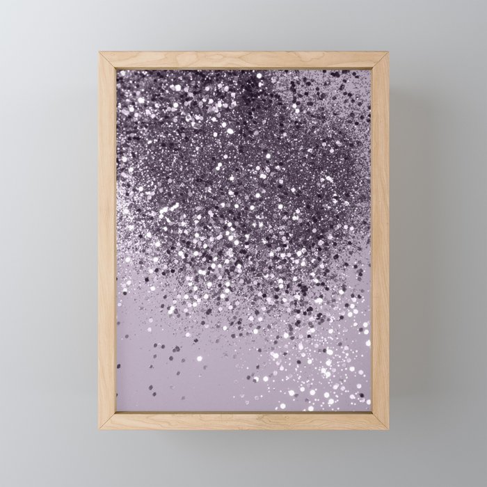Sparkling Lavender Lady Glitter #2 (Faux Glitter) #shiny #decor #art #society6 Framed Mini Art Print