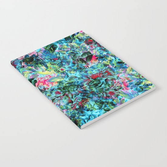 Abstract Floral Chaos Notebook